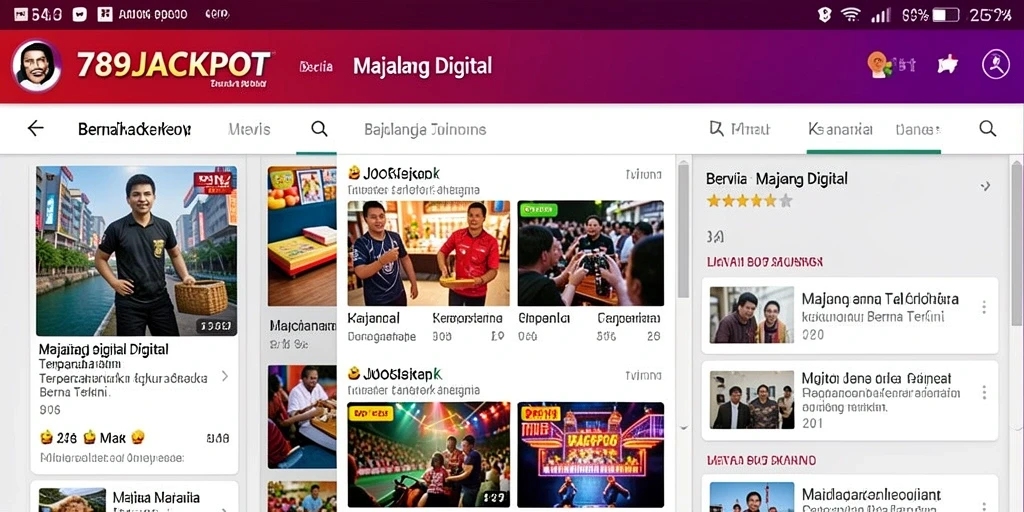 Antarmuka pengguna aplikasi Majalah Digital 789JACKPOT yang menarik.