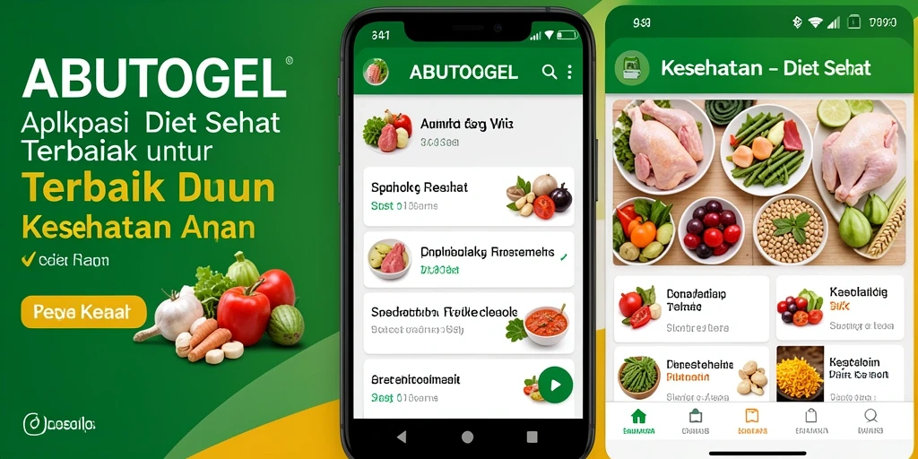 Antarmuka aplikasi ABUTOGEL yang memudahkan pengguna dalam mengatur diet sehat.