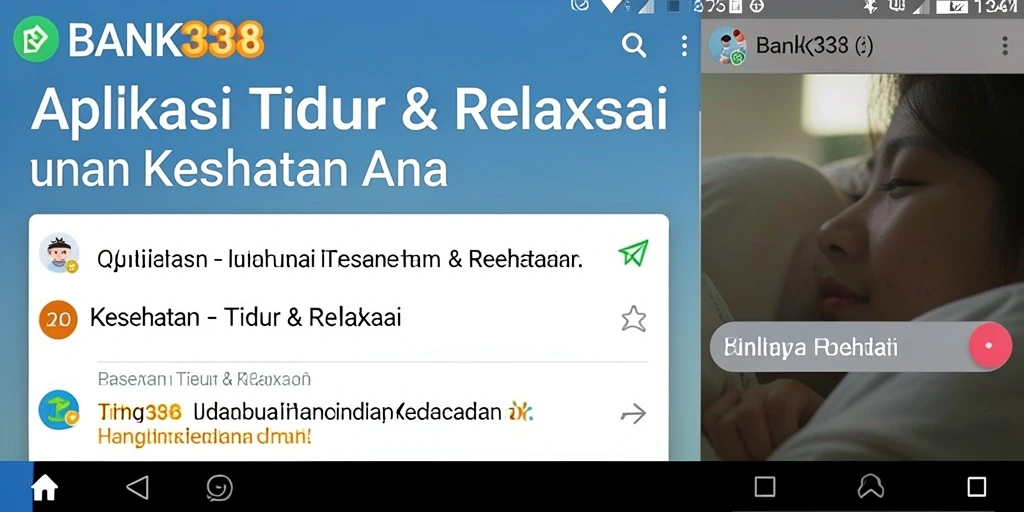 Tampilan antarmuka pengguna BANK338 untuk tidur dan relaksasi yang nyaman.