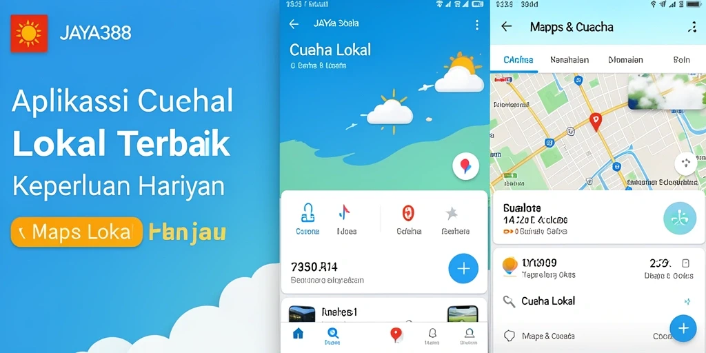 Antarmuka JAYA388 menunjukkan ramalan cuaca yang jelas dan informatif.