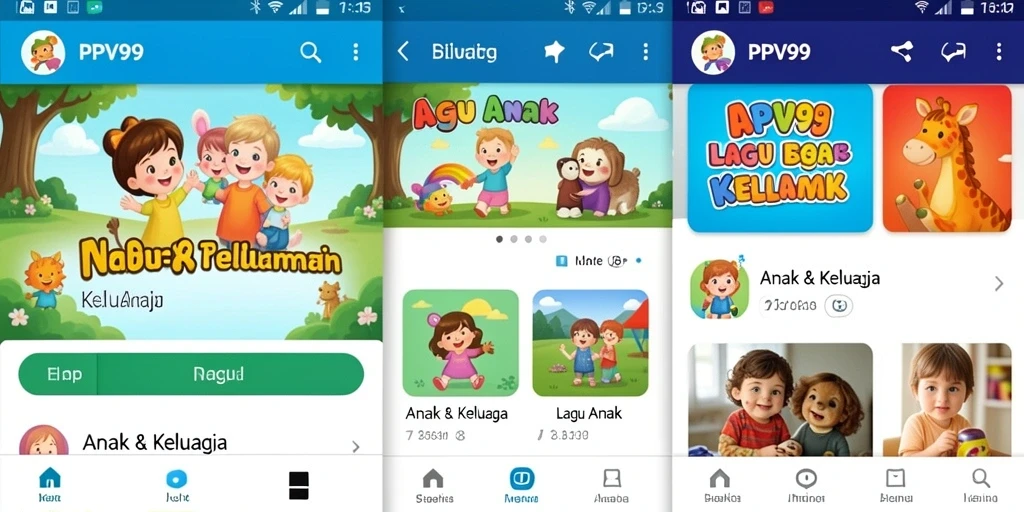 Antarmuka PPV99 yang menarik dan ramah anak.