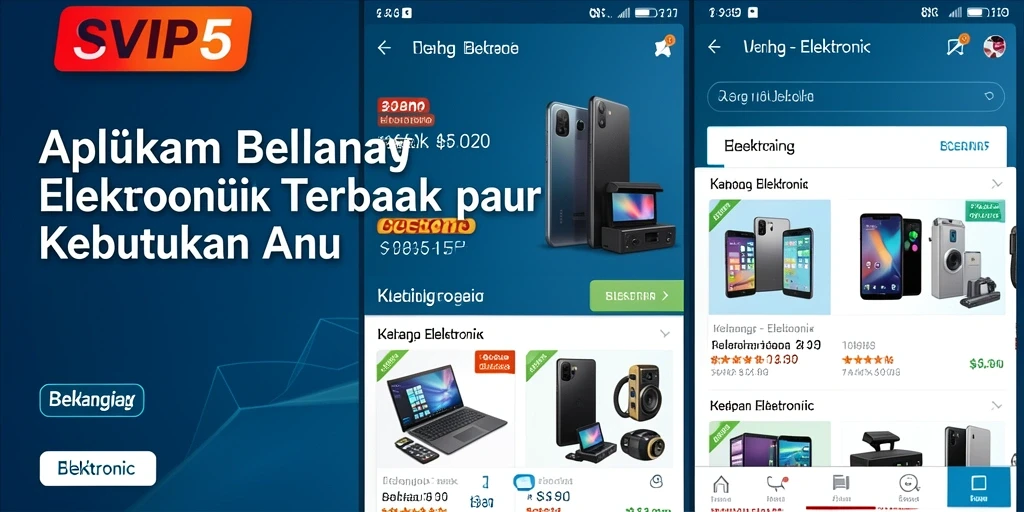 Antarmuka pengguna SVIP5 yang memudahkan belanja elektronik.